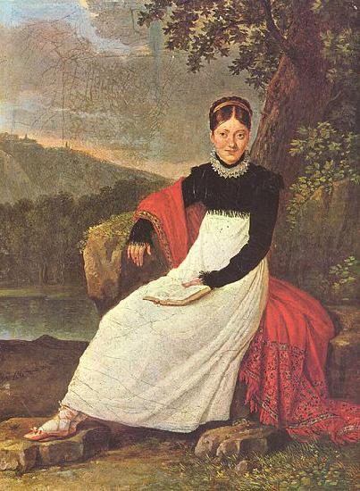 Queen Caroline (Bonaparte) of Naples in the tradiontal costume of a Neapolitean farmer., unknow artist